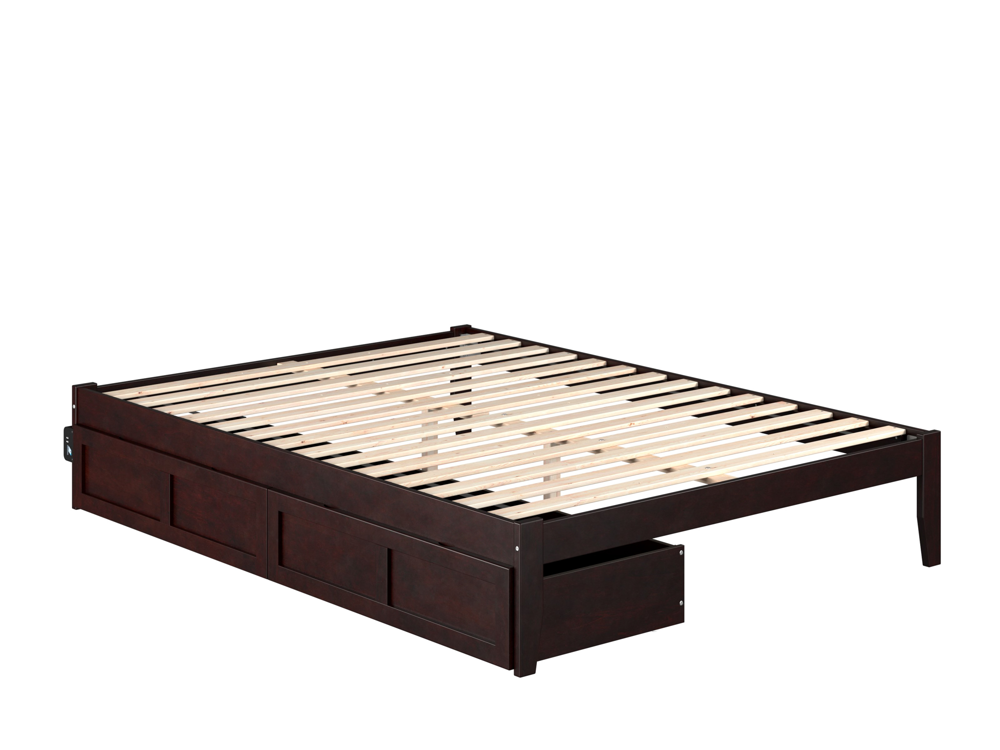 AFI Colorado 14" Queen Wood Platform Bed Frame with Set of 2 Storage Drawers, Espresso