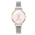 thumbnail image 1 of Reloj de cuarzo para mujer, relojes para mujer, reloj de moda para mujer, reloj de acero inoxidable, informal, para vestir, pulsera, cristal, joyería, paño de cocina, 1 of 3