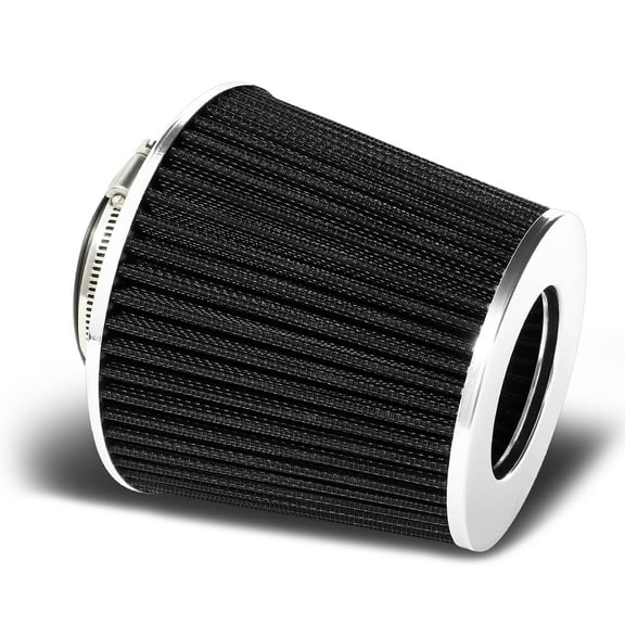 DNA Motoring AF-3-001-BK 3" Performance Racing High Flow Air Intake Dry Cone Black Rubber Filter Clamp