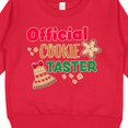 thumbnail image 3 of Inktastic Christmas Official Cookie Taster with Bell and Star Cookie Toddler Sweatshirt, 3 of 4