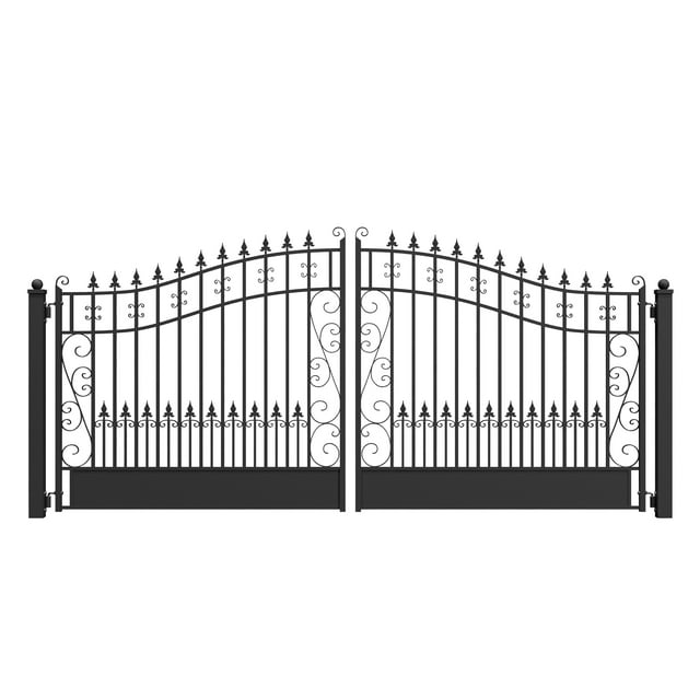 ALEKO Steel Venice Style 14 x 6 ft Dual Black Driveway Gate
