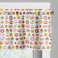 thumbnail image 3 of Ambesonne Tea Party Valance Pack of 2, Candies Cookies, 54"X12", Multicolor, 3 of 5