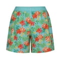 thumbnail image 3 of IROINID Shorts de Pyjama pour Femmes, Mode Été Poches Décontracté Taille Haute Élastique Bleu L, 3 of 5