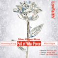 thumbnail image 3 of LovFaith, oro auténtico bañado en rosa de 24 quilates con soporte de cristal, 3 of 6