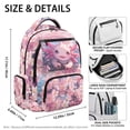 thumbnail image 5 of Pzuqiu Cherry Blossom Axolotl Schoolbag for Girls 17 Inch Lightweight Breathable School Bag for Kids Padded Straps Front Zipper Pocket 10-12 Years Old Primary,Middle High School, 5 of 7