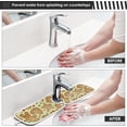 thumbnail image 5 of Coolnut Gingerbread Christmas Design 2PCS Kitchen Faucet Mat Bathroom Faucet Mat Sink Kitchen Faucet Sinkmat Faucet Splash Catcher Faucet Mat Dish Drying Mat Sink Mat for Kitchen Sink 30x5in, 5 of 7