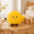 thumbnail image 4 of Plush Stuffed Pillow, Cute Smiling Mango Shaped Soft Plush Toy, 1 Pcs 12.6 inch Fluffy Throw Cushion, Perfect for Kids Playtime Nap Time Home Sofa Decor Birthday Christmas Gift, 4 of 5