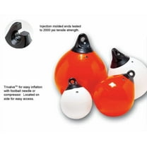 Taylor Made - Tuff End; 12" Inflatable Vinyl Buoy, 33lb Buoyancy, White - 1143