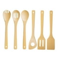 thumbnail image 4 of EXHUMKY 6Pcs Wok Cooking Utensils Set Wood Spatulas and Spoons for Cooking and Serving Home Users, 4 of 8