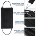 thumbnail image 3 of SD Disposable Face Mask 3ply 50pcs/pk - Black - 1000 Masks, 3 of 6