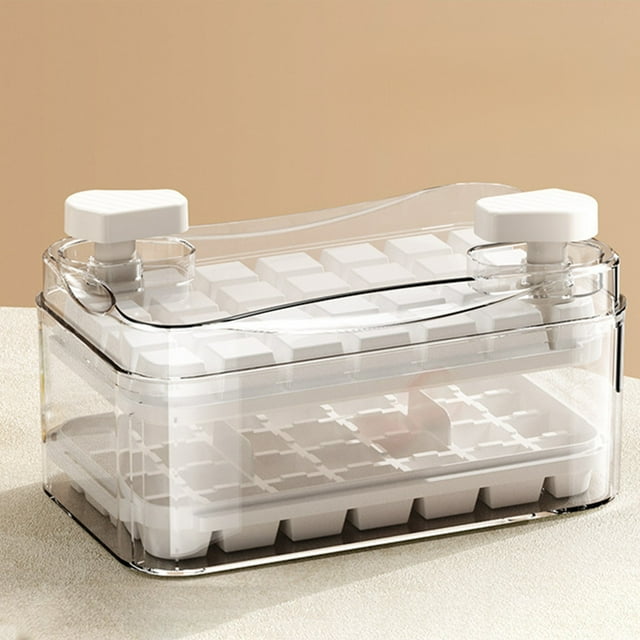 PEONAVET Plastics Ice Box Ice Cubes Molds Ice Compartment Ice Making Home Food Grade Boxes Frozens Models Refrigerator Storage Demolding Maker Artifacts