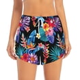 thumbnail image 2 of Picia Tropical Palm Leaves Pattern Women's 2 in 1 Athletic Running Shorts High Waisted Workout Casual Gym Sweat Shorts with Comfy Liner Zipper Pockets-XX-Large, 2 of 9