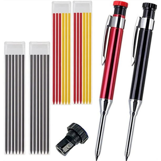 Juego Profesional de Lápices de Aluminio Multicolor para Trabajar la Madera, Apto para Marcar Madera y Metal. A