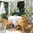 thumbnail image 2 of Sage Green Morocco Outdoor Curtains for Patio Waterproof,Windproof Privacy Curtains with Weighted Bottom,Vintage Grey Shabby Chic Plaid Outside Drapes for Picnic Garage Yard Cabana 54"x84" 2 Panel, 2 of 8