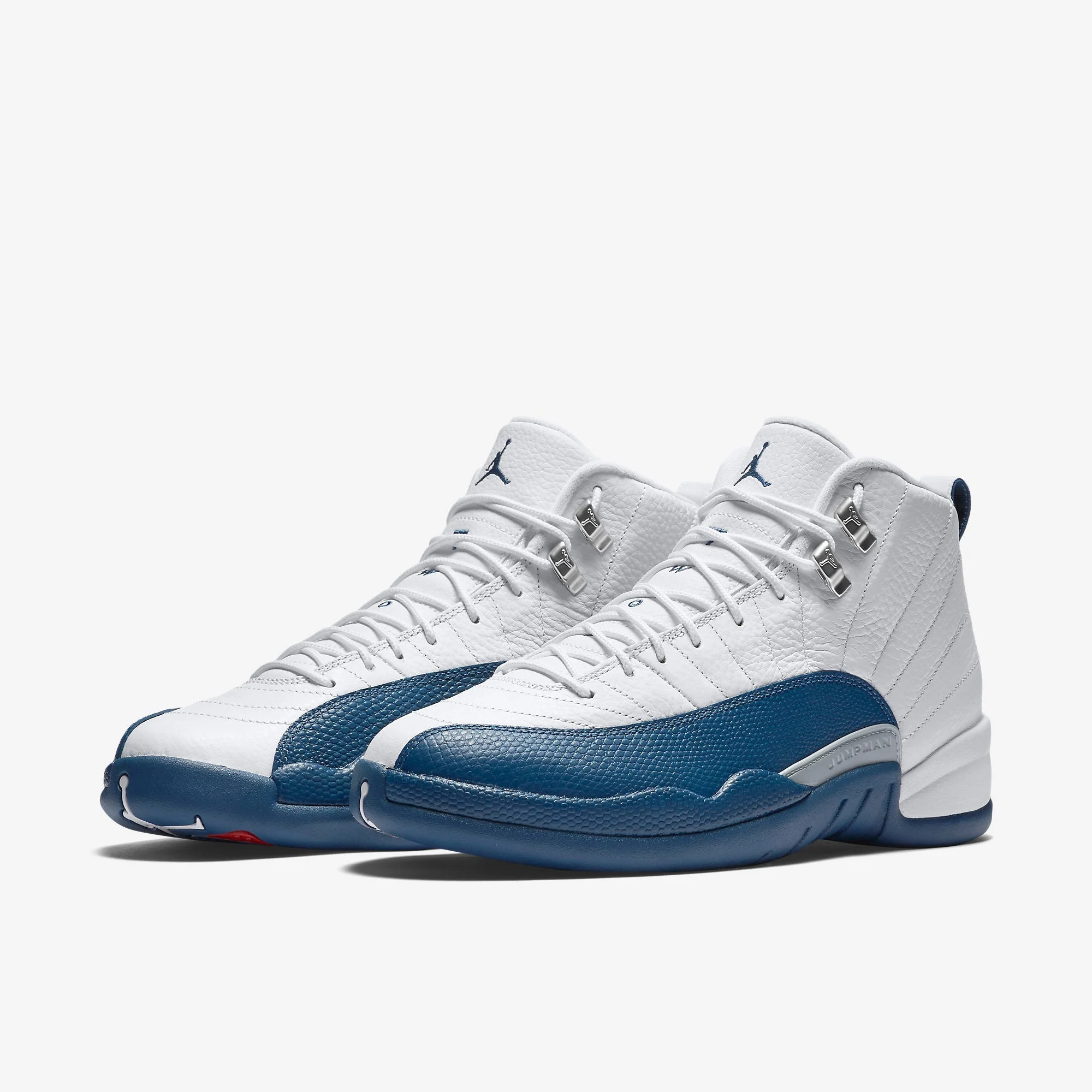 Nike Mens Air Jordan 12 Retro "French Blue" White/Metallic Silver 130690-113 - image 3 of 6