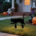 thumbnail image 3 of DefiDgd Halloween Metal Cat Garden Stakes Black,Silhouette Style Yard Decor with Green Eyes Design for Outdoor Lawn Flower Bed Patio Porch Pathway Home Holiday Decoration(HH), 3 of 9