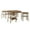 Light Ash/Almond/Natural Brown, variant on GDF Studio Ladieu Fabric Upholstered Wood 5 Piece Dining Set, Light Ash and Beige