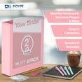 thumbnail image 4 of Davis Group Economy 3-Ring View Binders, 2" Round Rings, 475 Capacity, Blush, Pack of 6, 4 of 4