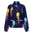 thumbnail image 5 of Jackets for Women Winter Coat Jackets Flannel Stand Collar Jacket(Cute Jellyfish Pattern,Size:S-4XL), 5 of 7