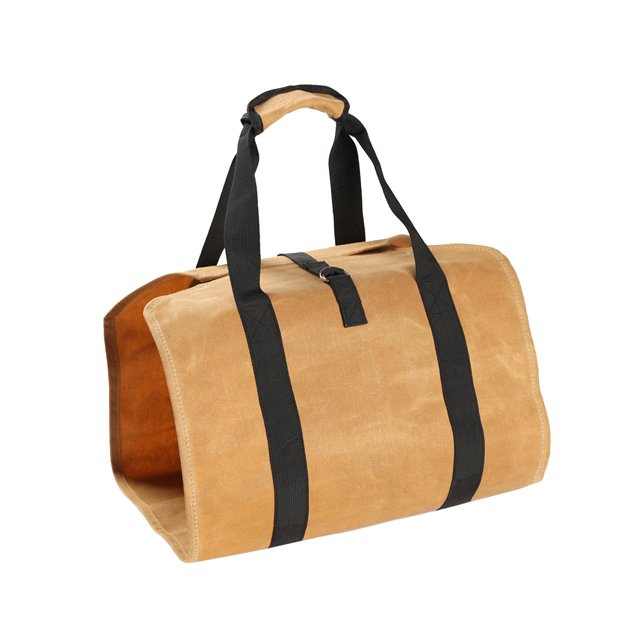 Rongfmy Log Tote Wood Carrying Bag Adjustable Strap Fireplace Accessory Handbag Firewood