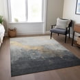 thumbnail image 5 of HomeRoots 623825 9 x 12 ft. Gold & Charcoal Abstract Washable Transitional Indoor & Outdoor Rectangle Area Rug, 5 of 6