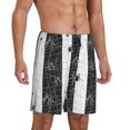 thumbnail image 6 of Mens Pajama Shorts, Black white Spider web cool Sleep Shorts Men Pajama Bottoms Lounge PJ Shorts with Pockets, 6 of 6