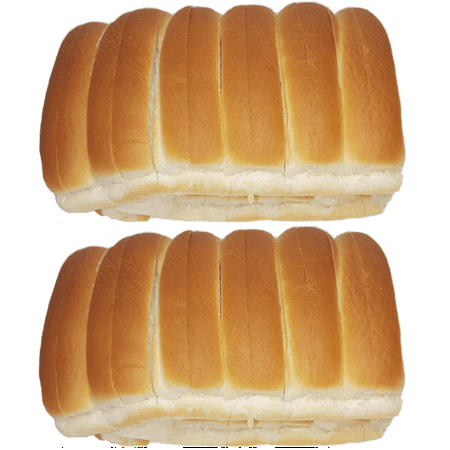 8 Inch Bread - New England Split-Top Frankfurter Hot Dog or Lobster Rolls - 24 Count, 6 inch