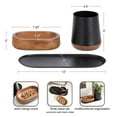 thumbnail image 3 of Kate and Laurel Koni Modern Three-Piece Tabletop Organization Set, 12 x 6 x 5, Walnut Brown and Black, Wood and Metal Organizational Set for Home Office or Entryway Decor, 3 of 9