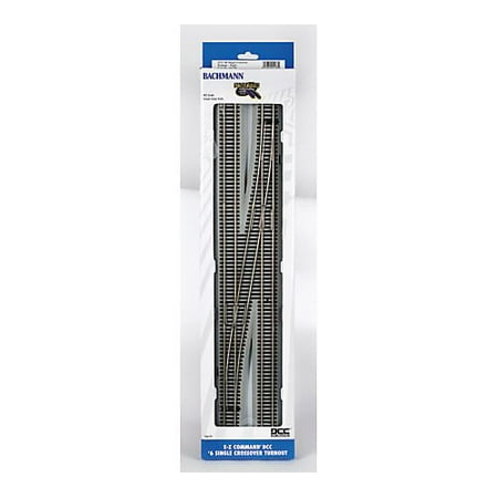 - Bachmann 44138 HO Scale E-Z Command DCC #6 Single Crossover Turnout - Right
