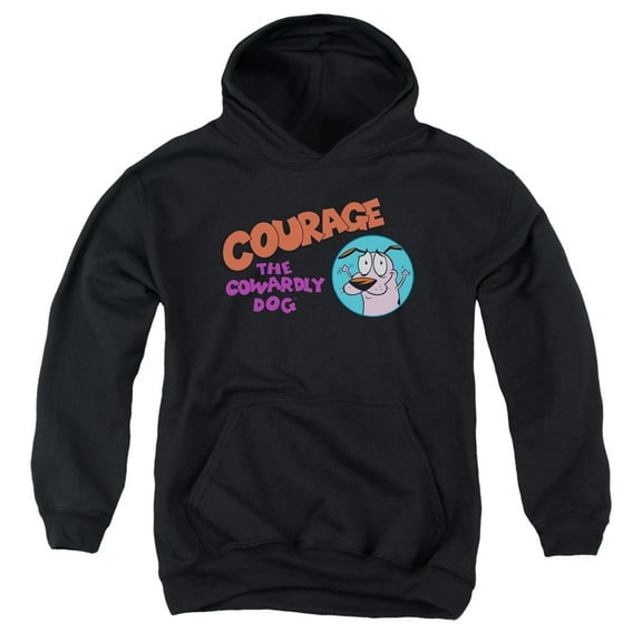 Courage The Cowardly Dog - Courage Logo - Youth Hooded Sweatshirt - Small