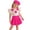 .Hot Pink, variant on Agkizg Toddler Girls Clothing Set 3 Piece Set Sleeveless Floral Top Skirt Hat Set