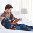 thumbnail image 5 of KLL Night Sky Turtle Sleepwear Mens Flannel Pajamas,Long Cotton Pj Set, 5 of 7