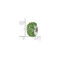 thumbnail image 2 of 925 Sterling Silver Reflections Green Full Preciosa Crystal Bead; for Adults and Teens; for Women and Men, 2 of 2