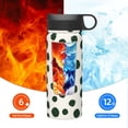 thumbnail image 6 of Yiaed Abstract Green Polka Dot Print Water Bottle with Straw Lid, Stainless Steel Double Wall Insulated Water Bottle | Leak-Proof and Spill-Proof Water Bottle, 6 of 8