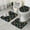 Black Dinosaurs With, variant on Black Toy Like Dinosaurs Pattern Bathroom Rugs Sets 3 Piece,Toilet Cover Set,Absorbent Non Slip Bathroom Mats Sets with U-Shaped Contour Rug Toilet Rug Set