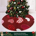 thumbnail image 6 of FMSHPON Valentine's Day Colorful Hearts Xmas Christmas Tree Skirt Stand Mat for Holiday Party Decoration Indoor Outdoor 48 inches, 6 of 6
