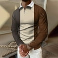 thumbnail image 2 of Vedolay Polo Shirt for Men Fashion Long Sleeve Casual Blouses Tops Gray,S, 2 of 5