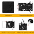 thumbnail image 3 of Black And White Ink Flower Outdoor Picnic Blanket, Foldable Waterproof Beach Mat, Portable Beach Blanket for Beach Camping, Hiking, Family Concerts, 3 of 7