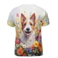 thumbnail image 2 of Welcome Spring Summer Toy Fox Terrier Portrait Flower Blue Sky All Over Print 3D Shirt Unisex Merch Dog Lover - 12001, 2 of 6