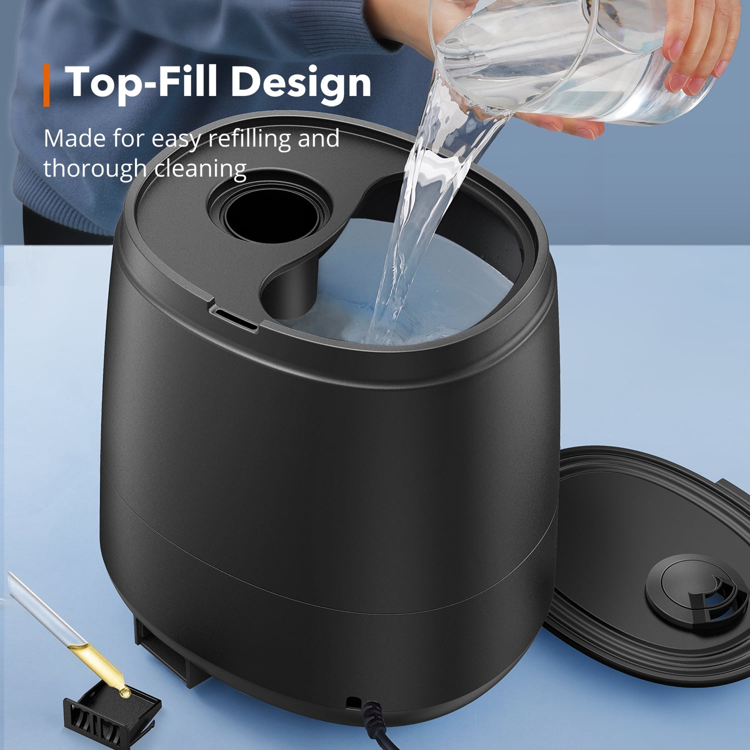 6L Top Fill Humidifier, Warm and Cool Mist Ultrasonic Air Vaporizer wi