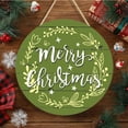 thumbnail image 4 of PONPRNGY Merry Christmas Door Sign Hanging Round Wooden Plaques Welcome Front Door Sign New Year Wooden Sign Christmas themed Winter Art for Home Indoor Outdoor Decoration, 4 of 6