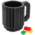 thumbnail image 1 of Turn LE Brick Cup, Embedded Brick Cup (Creative 2 Pack Building Blocks) Creative DIY Building Block Cup, Puzzle Cup, Building Coffee Cup (negro) Zhivalor YZY1542-1, 1 of 8