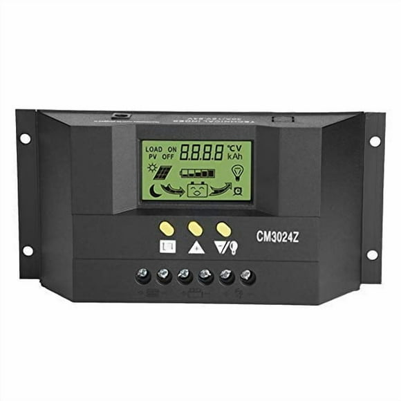 Thincol CM3024Z PWM Intelligent Solar Panel Charge Controller Regulator LCD Display 12V 24V 30A PVC