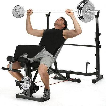 Ancheer Olympic Weight Bench Multi Function Workout Bench Set With
