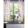 thumbnail image 2 of Easter Bunny Sheer Curtains 54 Inch Length 2 Panels Set for Living Room/Bedroom, Spring Colorful Eggs Flower Branch Plaid Kitchen Curtains Grommet Semi-Sheer Curtains Window Treatments 42"x54"x2, 2 of 7