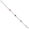 thumbnail image 2 of White Sterling Silver bracelet Themed Multi-colored 6 in mm, 2 of 4