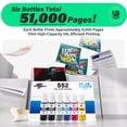 thumbnail image 3 of Paquete de 6 botellas de recarga de tinta compatibles con la impresora Epson Ecotank, 3 of 6