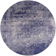 thumbnail image 1 of Ahgly Company Indoor Round Mid-Century Modern Purple Navy Blue Oriental Area Rugs, 6' Round, 1 of 6