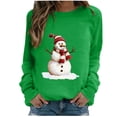 thumbnail image 2 of AGWOLF Christmas Sweatshirt for Women Funny Snowman Graphic Ugly Shirts Loose Crewneck Long Sleeve Xmas Holiday Tops, 2 of 4