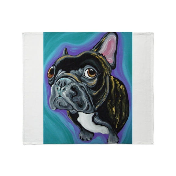 CafePress - Black Brindle French Bulldog Throw Blanket - Soft Fleece Throw Blanket, 50"x60" for All Ages